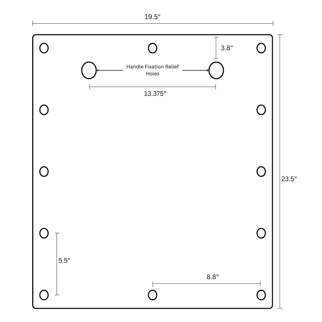 Aluminum Strike Plate for SB-3000 Swing Arm Clicker Press - 19.5" x 23.5"