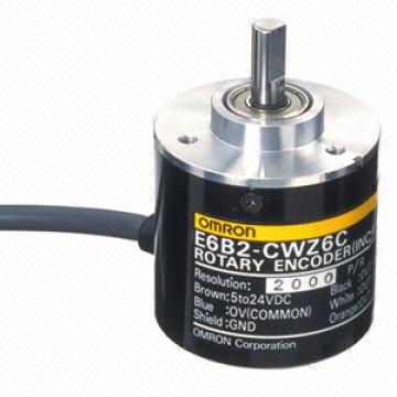 Omron / E6B2-CWZ6C / Incremental Rotary Encoder / 600 PPR / NPN Open Collector / 5–24 VDC / 40 mm Dia. / 2 m Cable