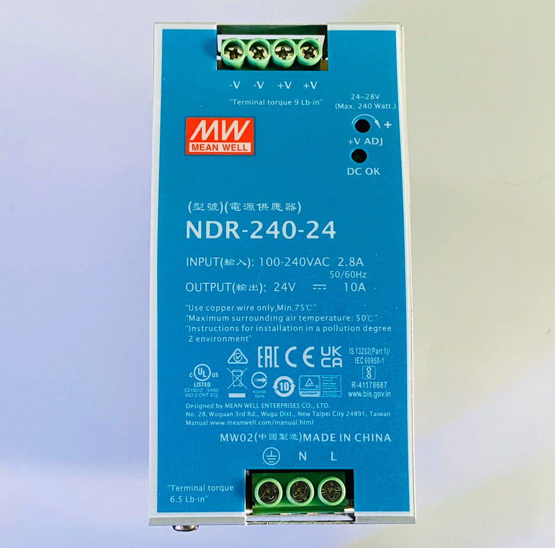 Mean Well DC Switching Power Supply / NDR-240-24 240 W (IN 100-240 VAC / OUT DC24 V)
