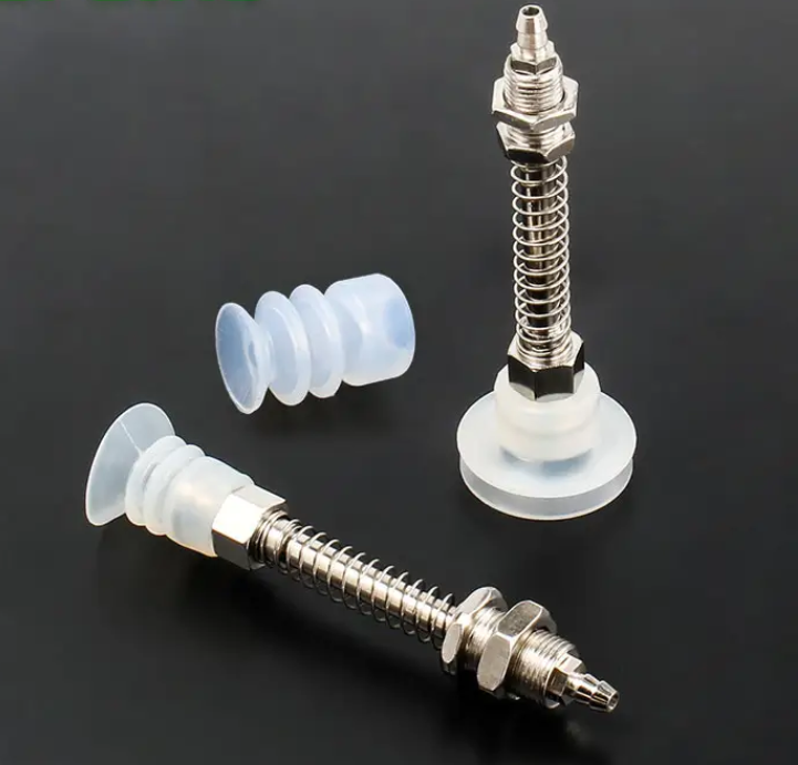 Silicone Vacuum Cups/Suction Cups | Bellows | 8mm press-fit hole | 15mm-50mm cup diameter