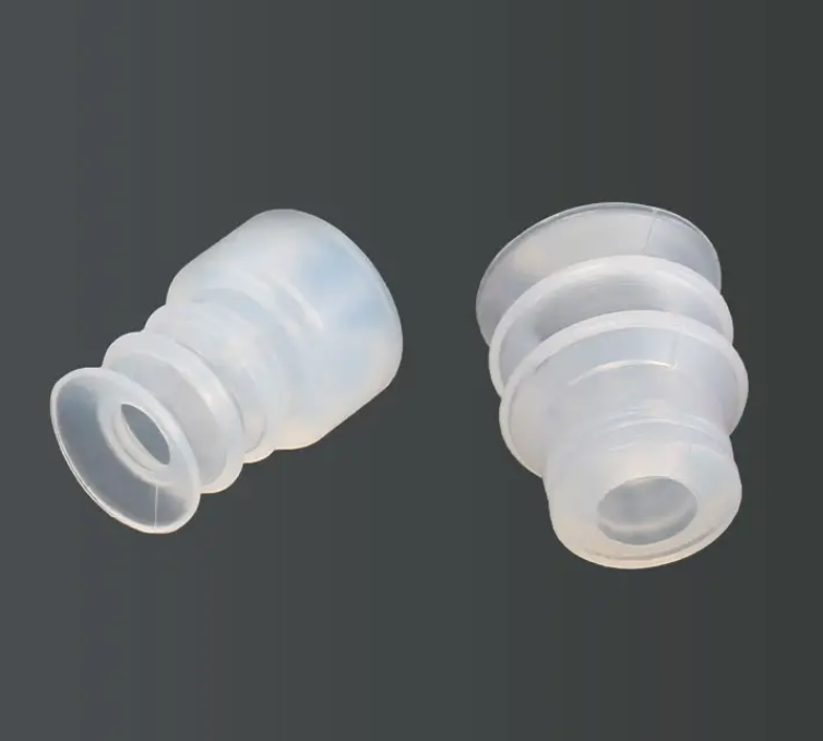 Silicone Vacuum Cups/Suction Cups | Bellows | 8mm press-fit hole | 15mm-50mm cup diameter