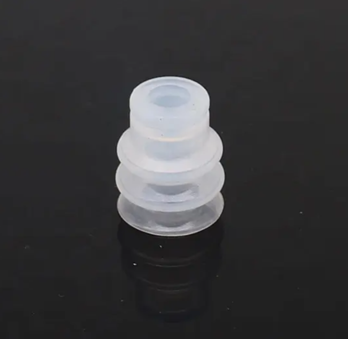 Silicone Vacuum Cups/Suction Cups | Bellows | 8mm press-fit hole | 15mm-50mm cup diameter