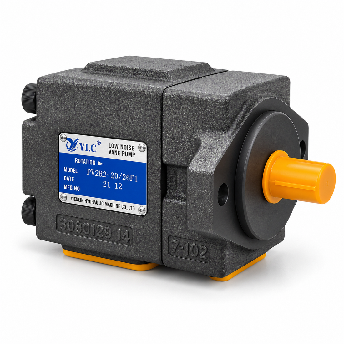 YLC PVR2R2-26RAF1 Low-Noise Hydraulic Vane Pump – 26.6 cc, 175 Bar
