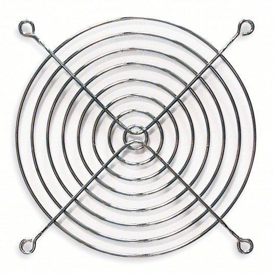 120mm Square Fan Finger Guard Steel, Chrome Plated 8 Rings
