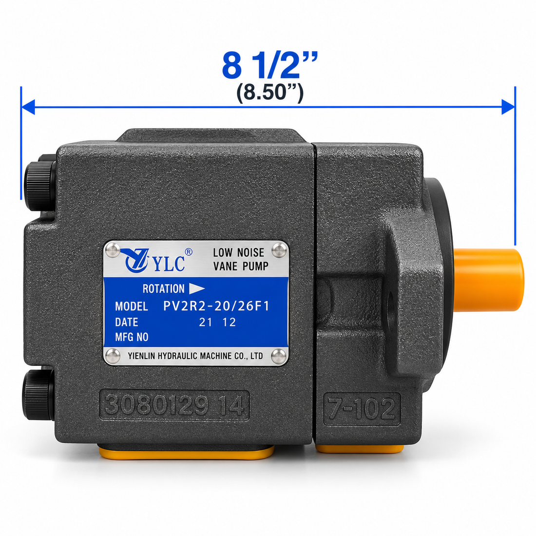 YLC PVR2R2-26RAF1 Low-Noise Hydraulic Vane Pump – 26.6 cc, 175 Bar