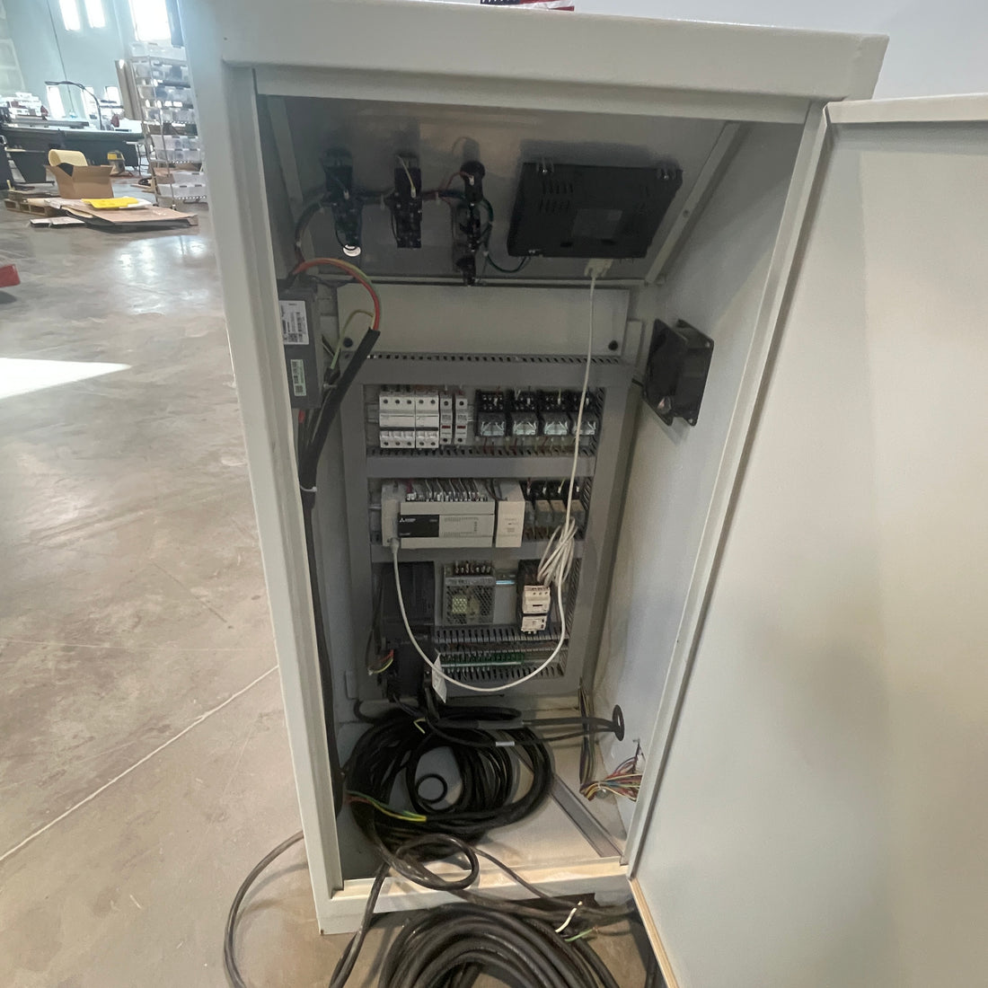 50% OFF FLOOR MODEL! NEW 20 Ton Mini Beam Platen Press with Conveyor Automation Package