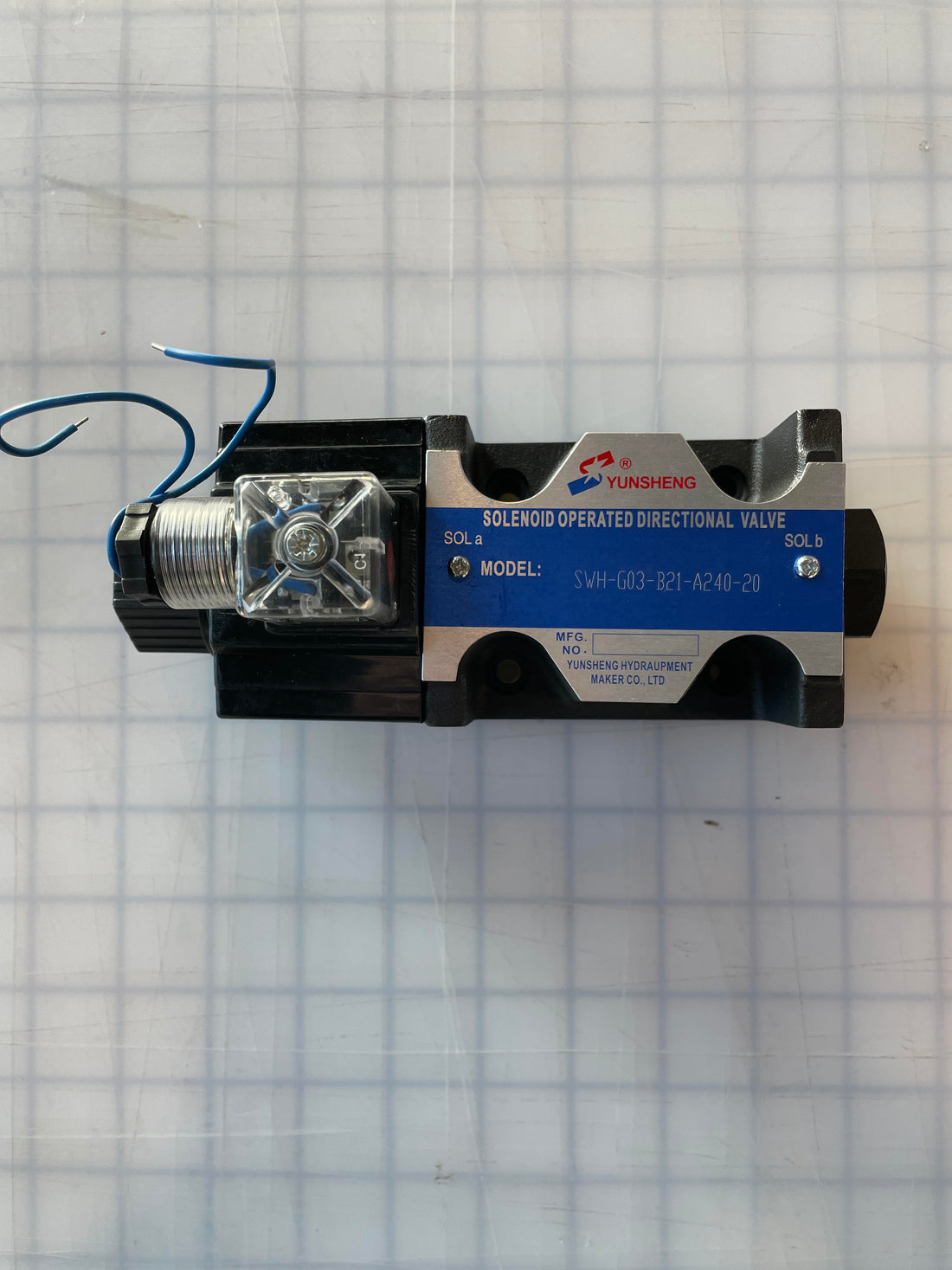 YUNSHENG solenoid directional control valve / SWH-G03-B21-A240-20 / Subplate Mounted / High Pressure / High Flow