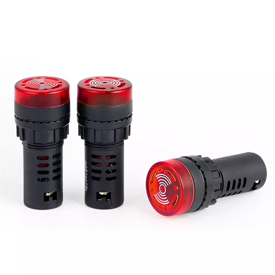 Red Buzzer with LED Indicator Light / AD16-22SM / AC 220V / 20mA / 22m ...