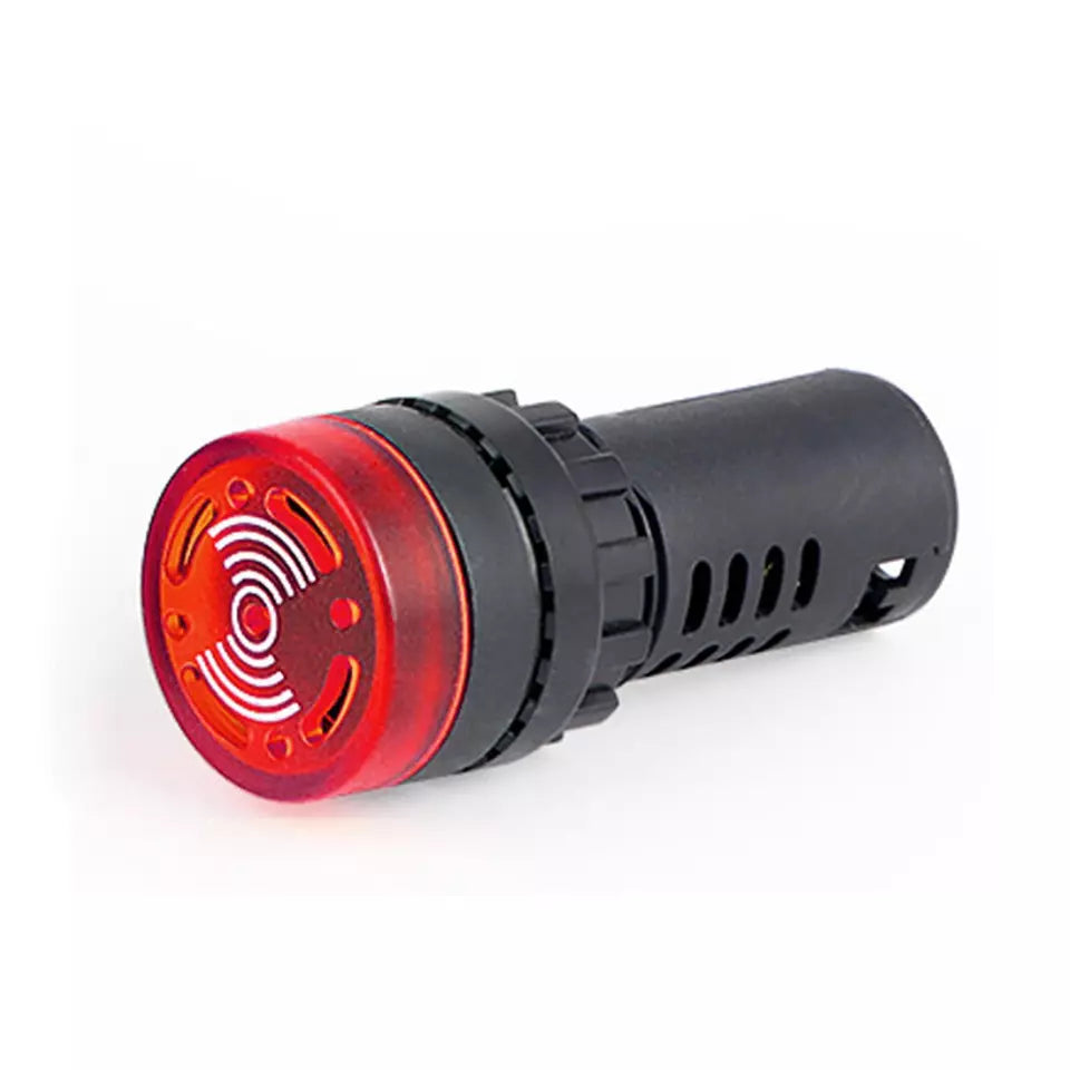 Red Buzzer with LED Indicator Light / AD16-22SM / AC 220V / 20mA / 22m ...