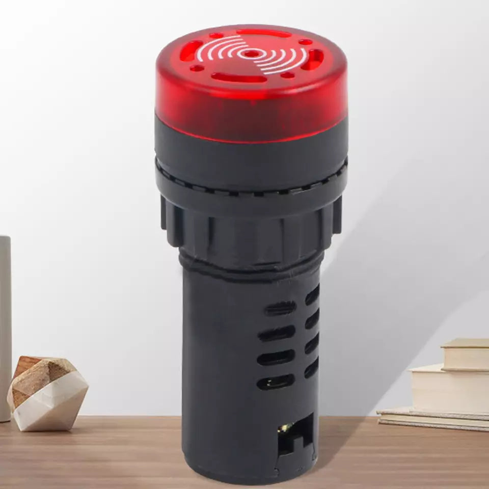 Red Buzzer with LED Indicator Light / AD16-22SM / AC 220V / 20mA / 22m ...