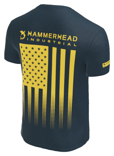 Hammerhead Industrial Flag Tee - Midnight Navy