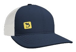 Navy & White Shark Trucker